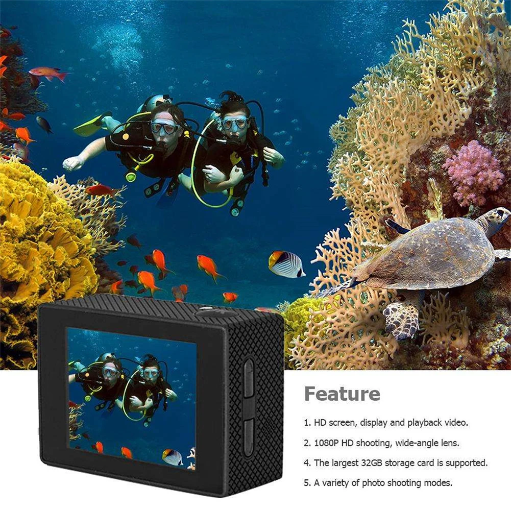  DH 1080P Full HD Mini 360 H.264 водонепроницаемый шлем CAM подводный спорт для подводной съемки на глубине до 4K Спортивная Экшн-камера дайвинга со сверхвысоким