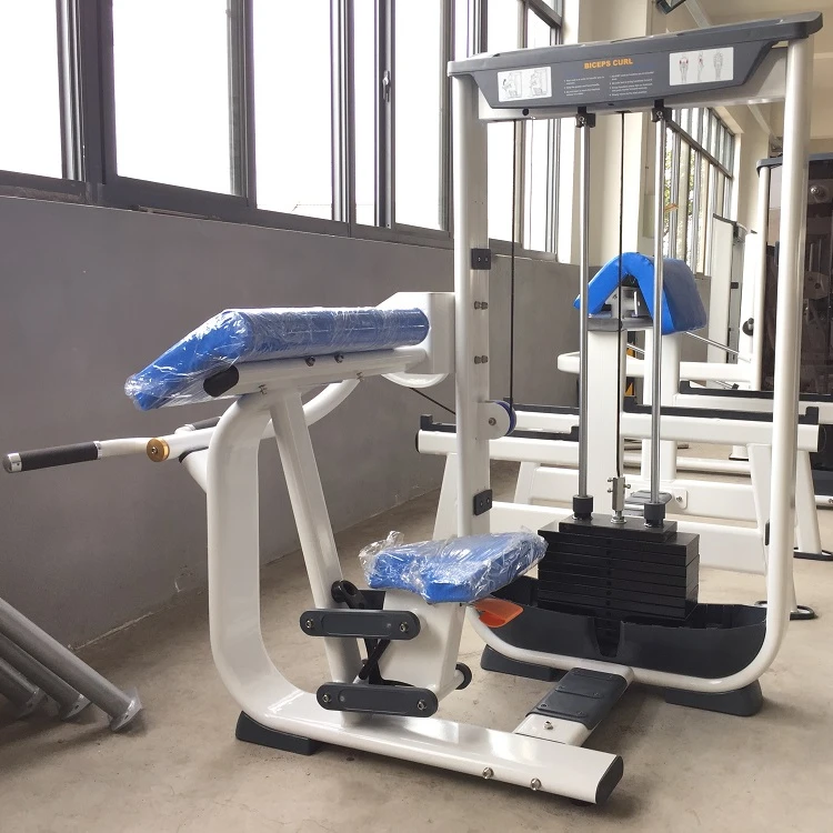 Good Gym Equipment Factory Supply Fitness Machine Pin Loaded Biceps Curl