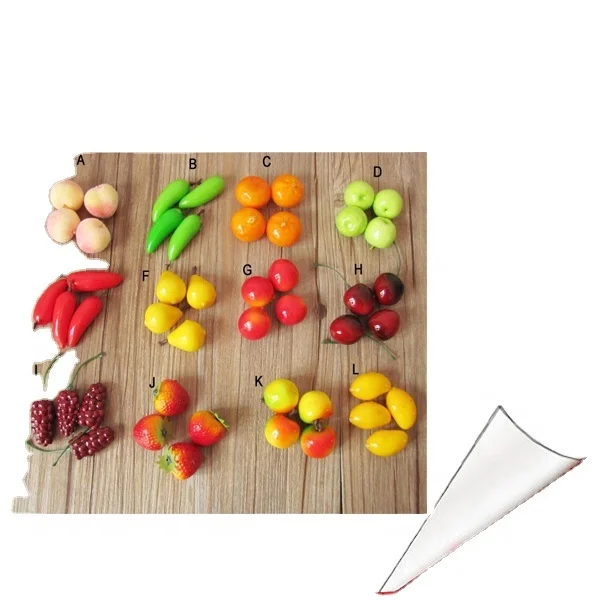 Simulation Model Mini Fruits Vegetables Decorative Artificial Fruit Apple Pear Orange Peaches