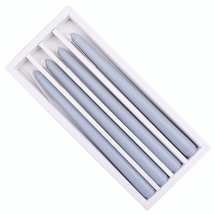 Handmade Exquisite Gradient Color Tall Taper Dinner Candles Smokeless Soy Wax With Cotton Wicks for Christmas Halloween Weddings