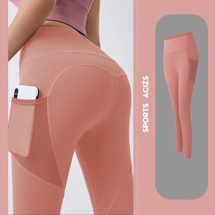 
New style hot sale women compression leggings custom logo high quality women yoga leggings with pockets 