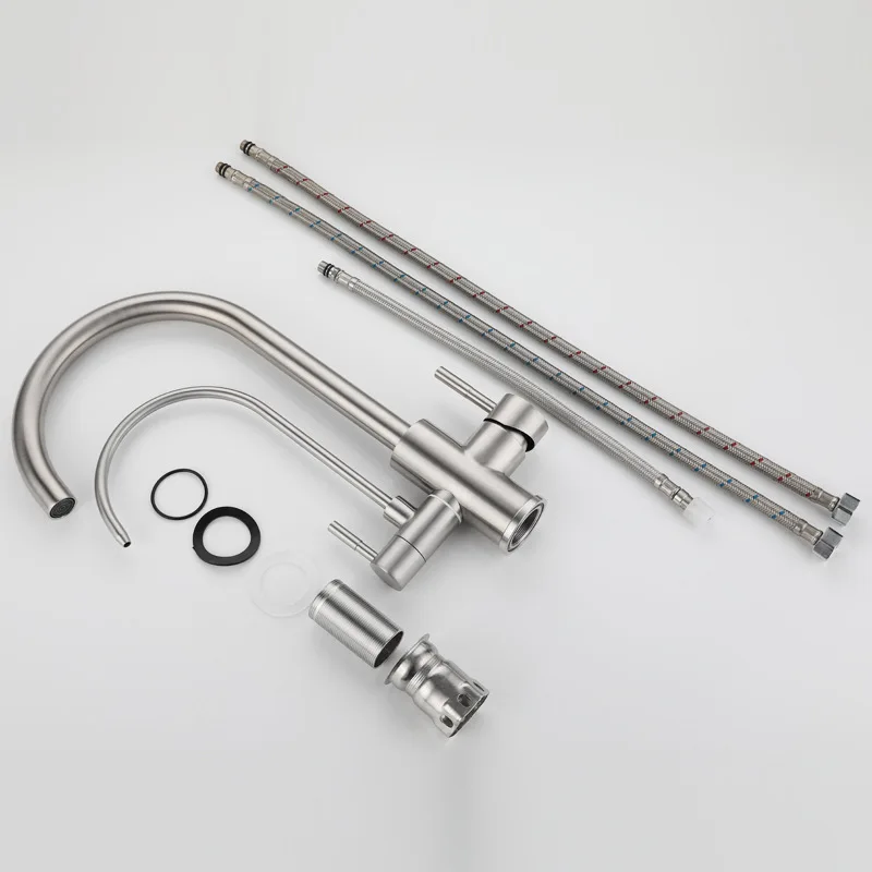Good Quality Purification Tap Stainless Steel Drinking Water Tap Filter Mixer Kitchen Faucet Dual Handle Kitchen Sink Tap