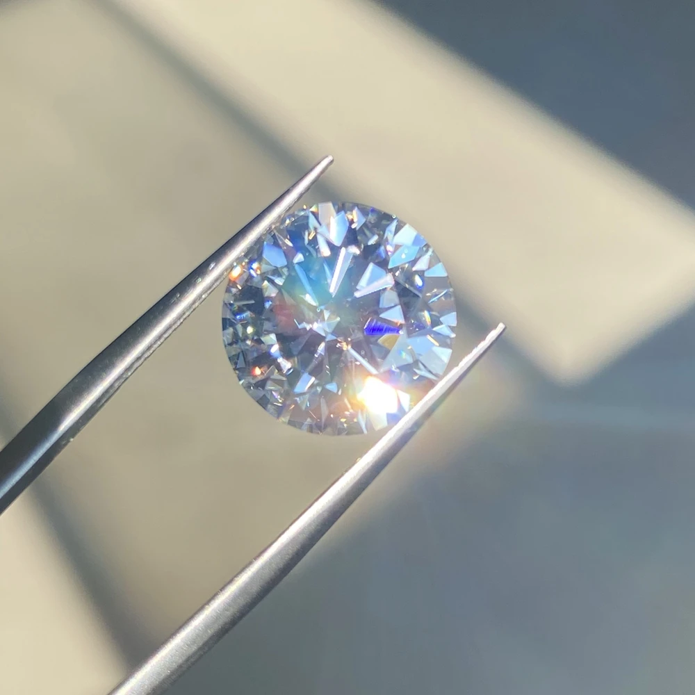  Оптовая продажа 1 карат свободные Moissanite круглые 6 5 мм белый синтетический алмаз