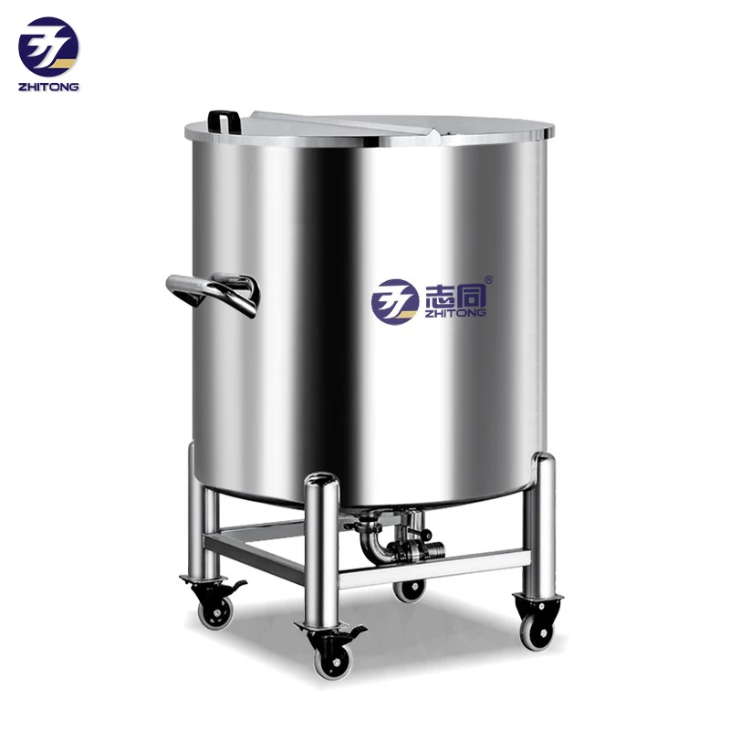 500L 1000L movable storage tank stainless steel single layer storage vessels oil water container product transfer buffer tanks