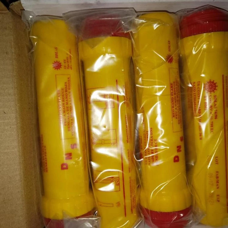 Hand hold SOS 60s red signal flare pull ring color smoke flare fireworks with strong light