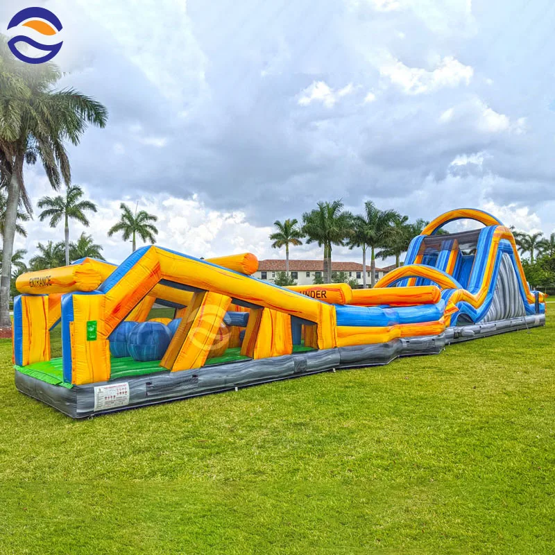 Fun Run Obstacle Course Radical Run Inflatable Obstacle Course 50-60 Ft For Sale