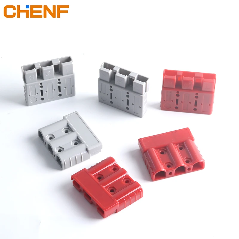 CHENF Factory Hot Sale 3 Pin Lithium Parallel Connector 600v Connector 50a Power Product Connector Plug Color Grey Black Orange