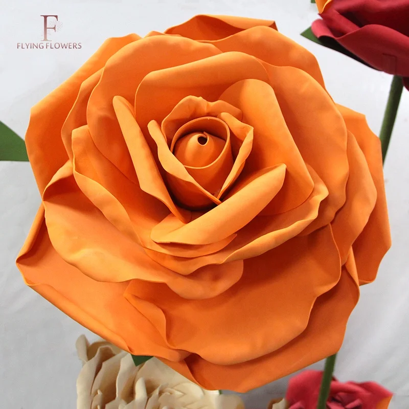 New China handmade high quality decorative giant foam paper flowers for wedding party decoration