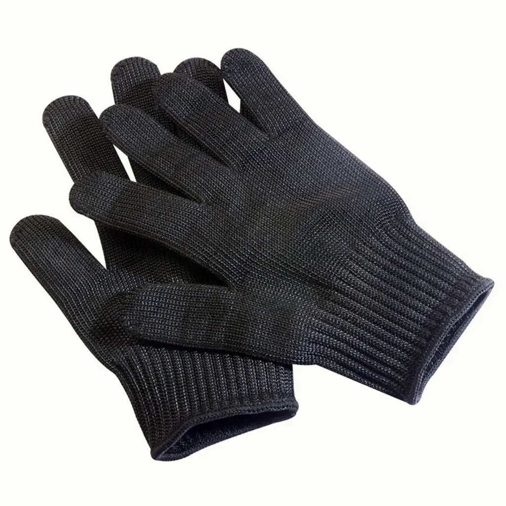 Level 4 316L Stainless Wire Cut Resistant Safety Work Gloves Anti Cutting with Strength Polyester Liner For Safety Work