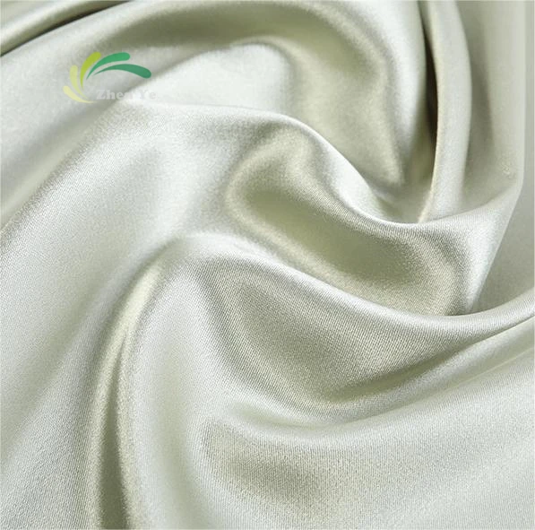 Factory wholesale soft smooth satin woven 100% Polyester  Stretch Silk Satin fabric for summer wedding dress shirt