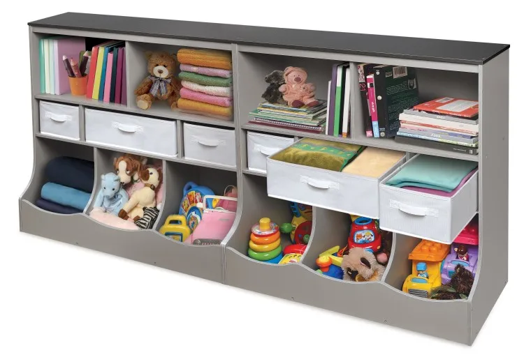 Children Multifunctional Toy Storage Cabinet Thick wooden Cabinet Kids Storage Box
