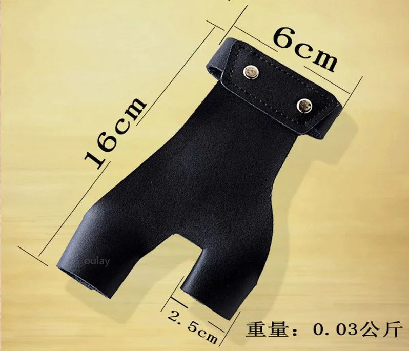 Hunting Leathers Hand Guard Holster Shooting Achery Traditional Fingers Guard  Gear 2 Finger Guard Leather Hunting left hand