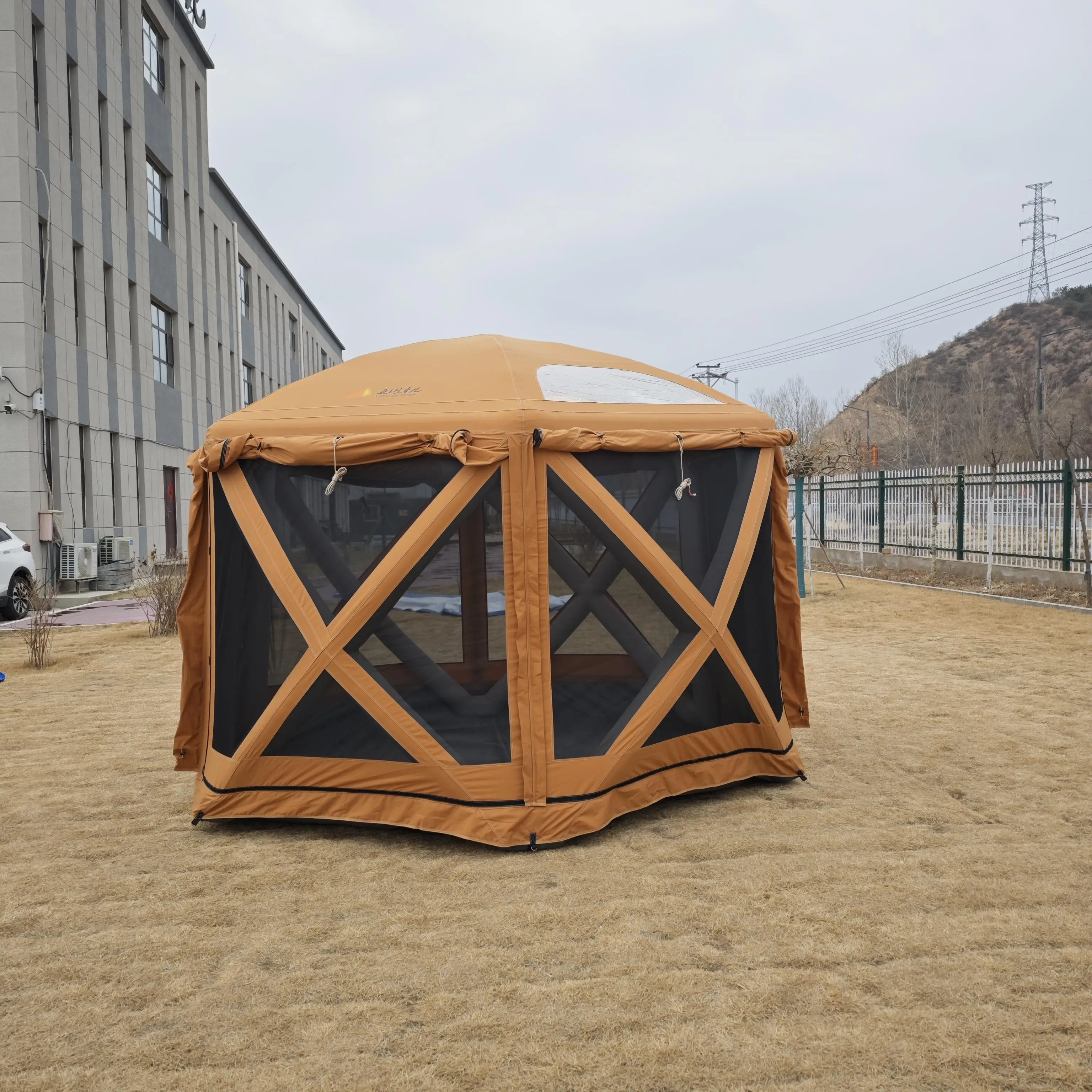 hexagonal tent outdoor 32 square meters One room tent  hexagonal tent outdoor