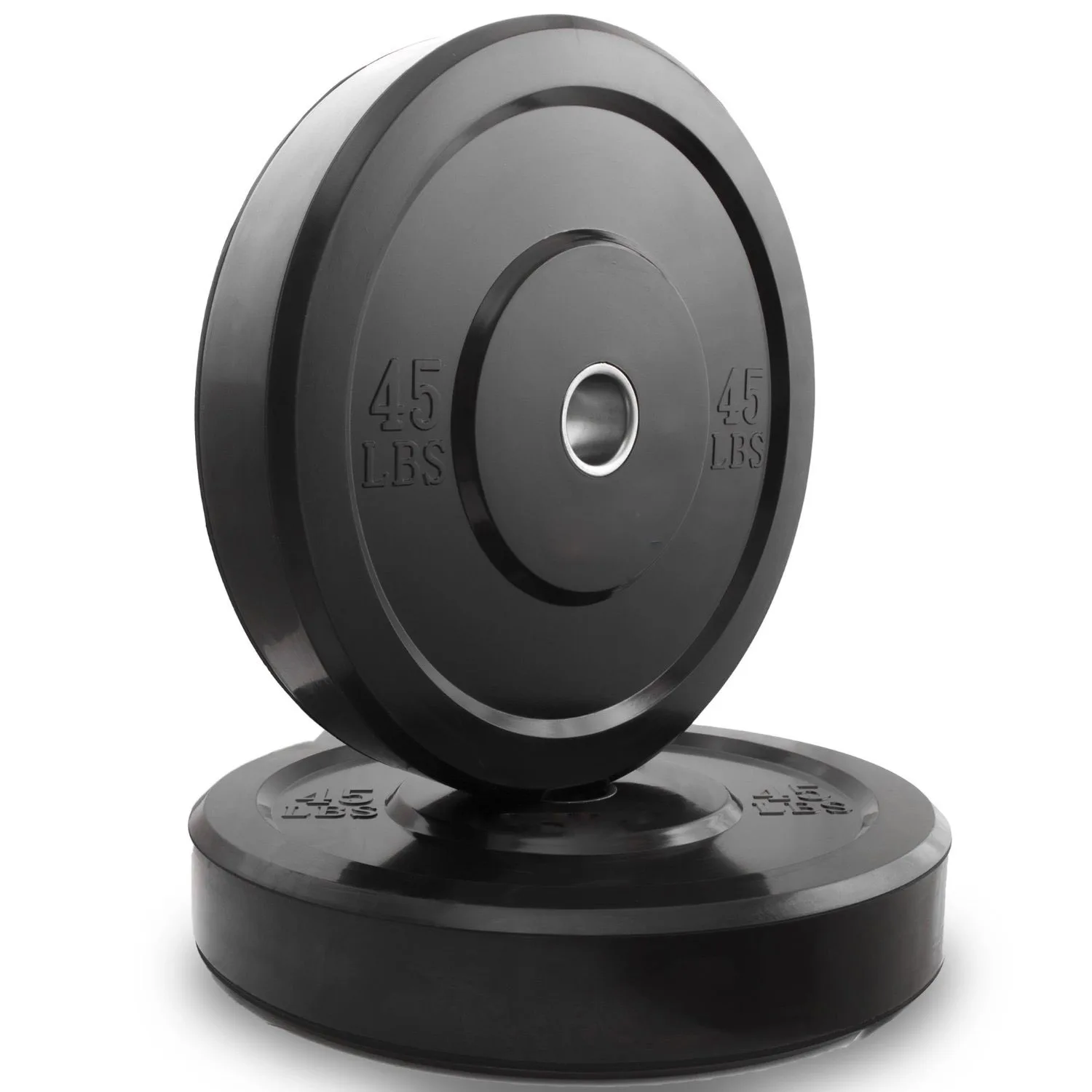 Gym equipment high quality black rubber bumper weight plates barbell plates 5kg -25kg 10lb-55lb