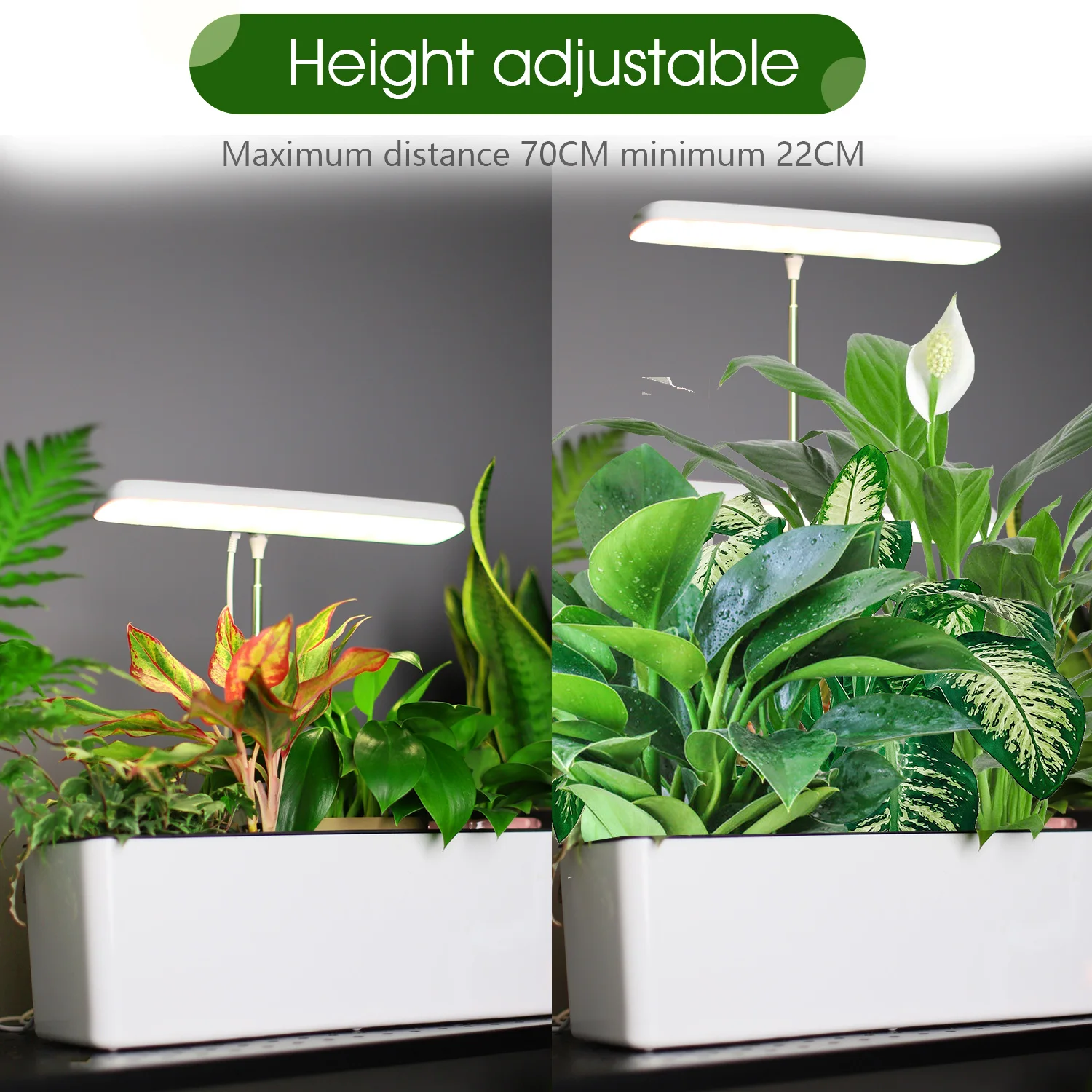 J&C planter mate 5V detachable dimmable led grow light adjust height light for indoor growing