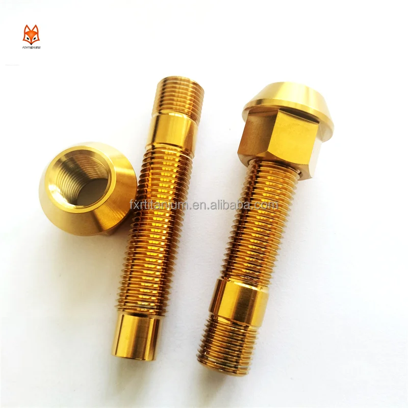 Wholesale GR5 12X1.5x75MM  TITANIUM wheel STUD CONVERSION KIT WITH TITANIUM LUG NUTS FOR BMW 85-12 E30 E36 E46 E90 E92 E93 M3