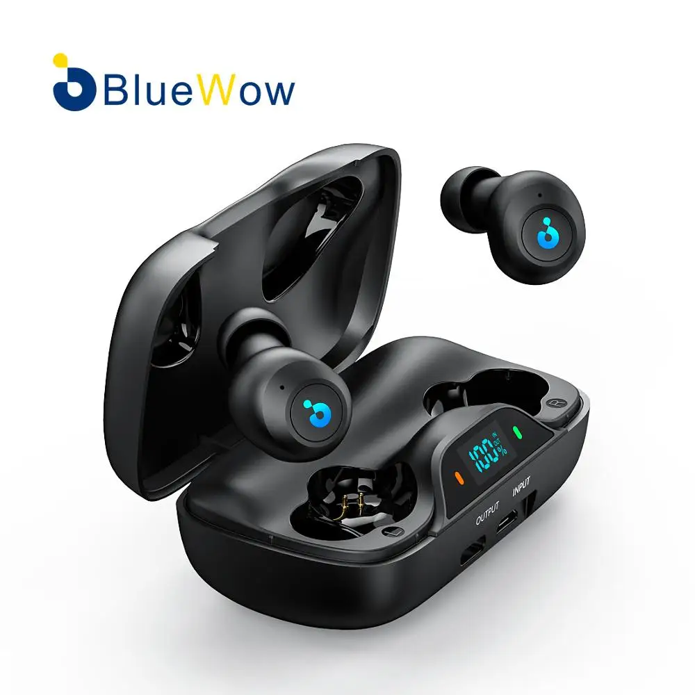 
2021 Hot sale OEM wireless Headset Earphone Waterproof Sports TWS power bank 2000mAh LED Display wireless earbud 
