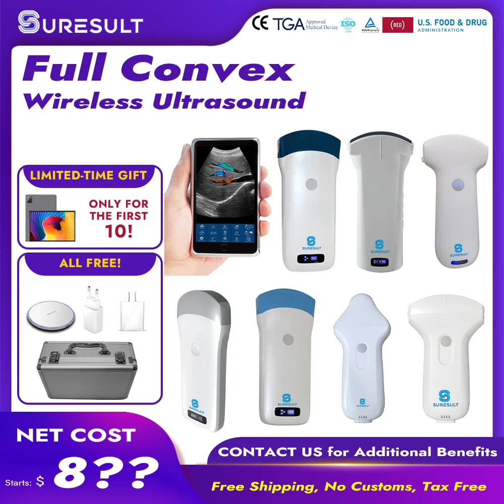 Suresult Portable Echocardiography and Wireless Probes for Android/iOS Ultrasound Equipment