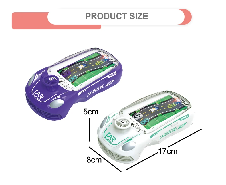 Newest Handheld Game Console Portable Multiplayer Games Dodge Car Toy Mini Racing Car Adventure Toy