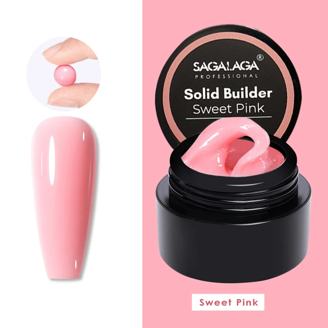 Solid Gel Builder UV for Nails Non sticky Carving Gel Nail Sculpture Hard for Extension 3D Molding Gel