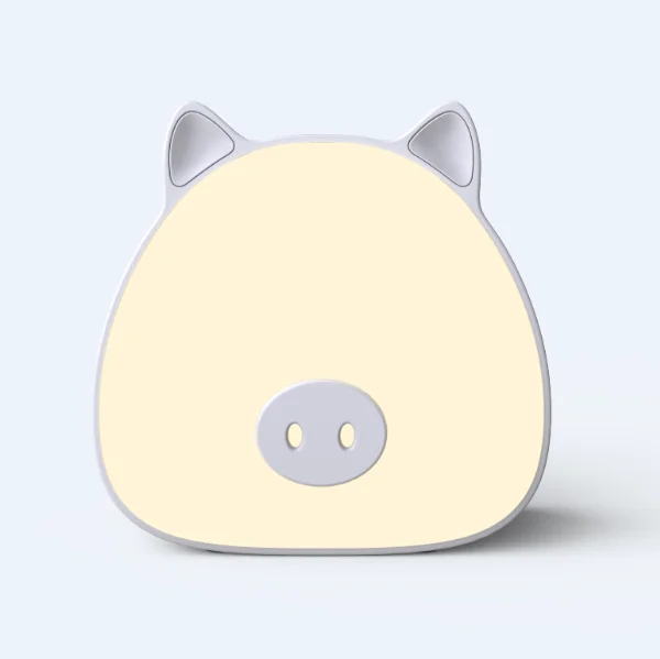 USB rechargeable night lights cute piggy Bedside lamp Decor Rechargeable Color Changeable LED night Lamp for Kids