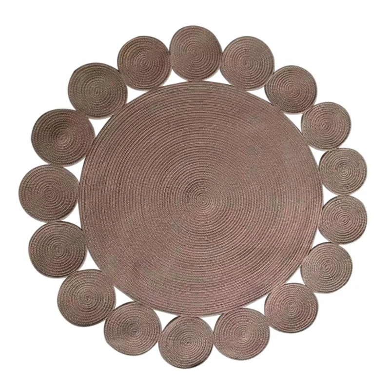 
Large No minimum Quantity Natural New-Fashion Washing Living Room Bathroom Decorative Baby Play Cotton Rope Woven Carpet 