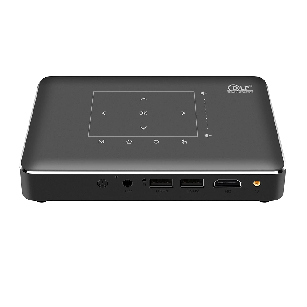 Hot sales 4k mini projector Touch Key Smart support 3D DLP Android 9.0 Projector P09 II 2G+16G with HD-IN