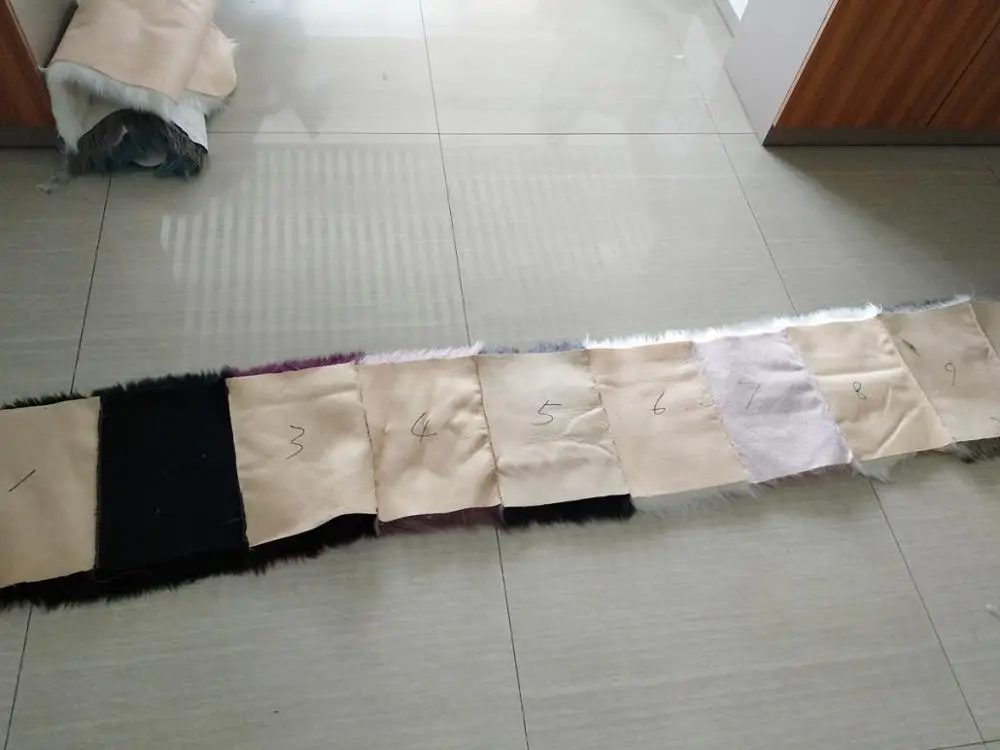 100%Acrylic Snow White Long Hair Faux Sheepskin Anti slip Table Runner Rug