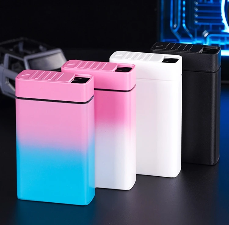 Kaiyang многоцветная USB-зажигалка креативная Волшебная сигаретная упаковка 20 толстых сигарет с вольфрамовой зажигалкой