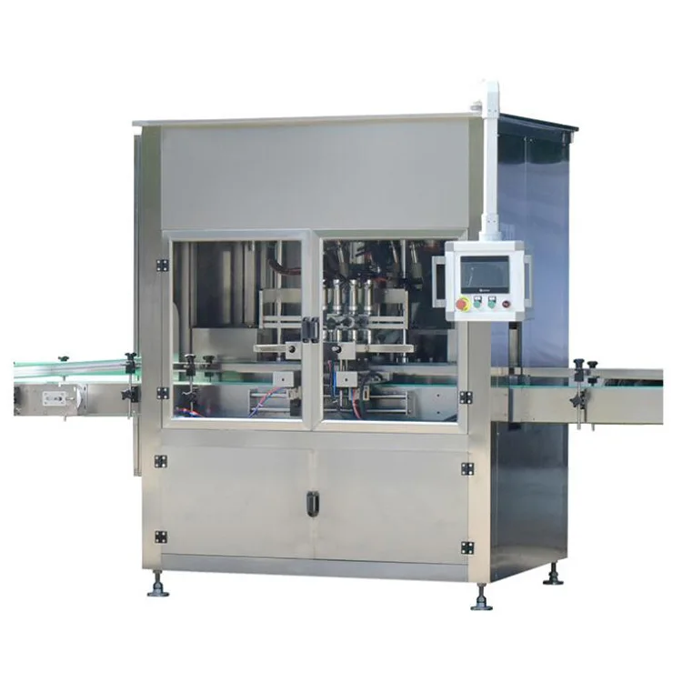 Automatic Juice Beverage Water Cosmetics Plastic And Glass Bottle Liquid Filling Machines With Conveyor Belt