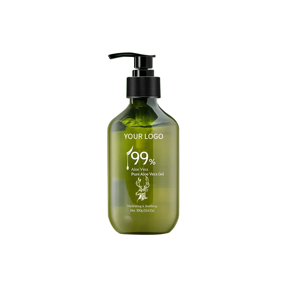 OEM 99% Organic Aloe Vera Gel Aloe Gel for Face and Body Sunburn Relief Natural Soothing Hydrating Aloe Vera for Scalp Hair