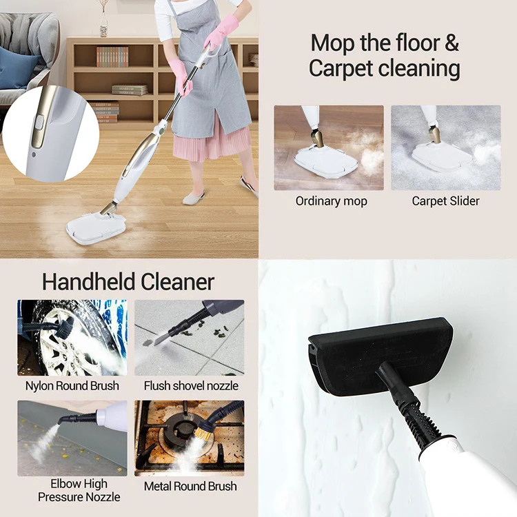 Klinsmann 2023 New Design Floor Electric Cordless Vibrating Steam Mop Cleaners