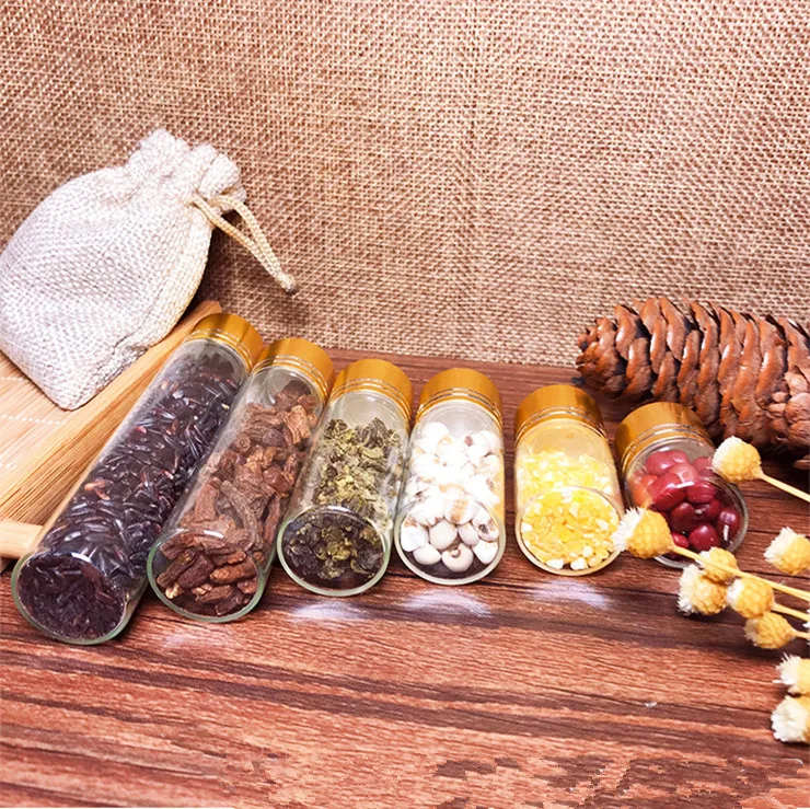 wholesale price available different sizes food storage small glass bottle with lid glass tube bottles 100 ml