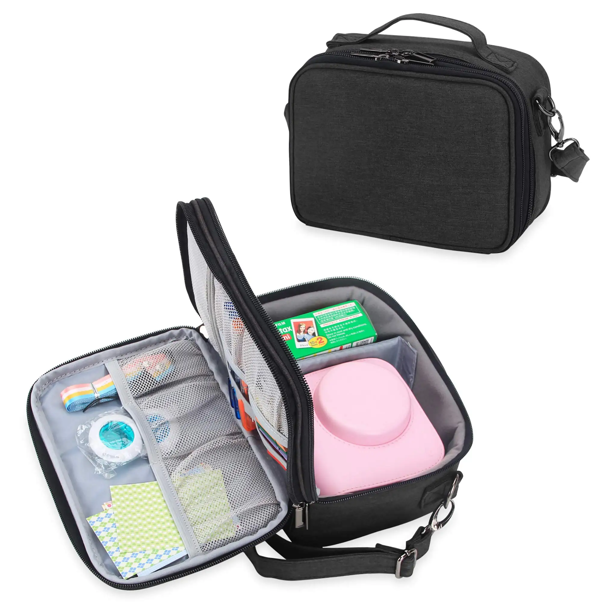 Camera Case Compatible with Mini Instant Polaroid Camera and Accessories Portable Camera Bag
