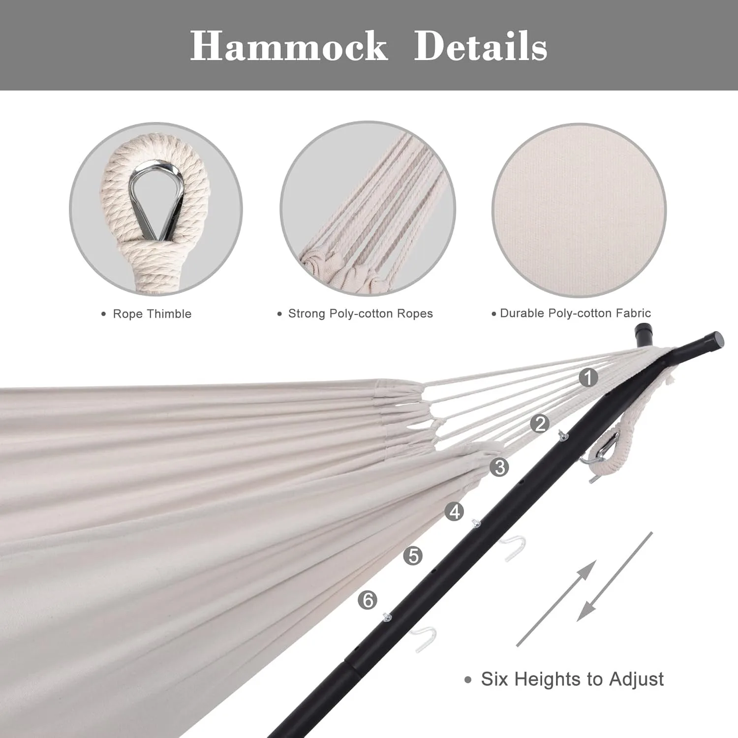 Wholesale Heavy Duty Two Person Hammock with Stand Folding Lightweight Hammock Chair with Stand