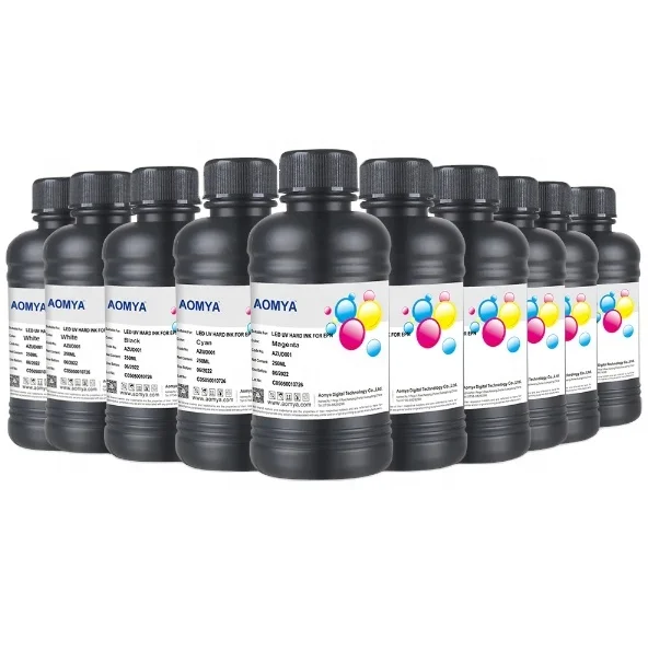 Aomya 250ml Led UV Ink for DX4 DX5 DX7 DX10 TX800 XP600 Printhead For Epson 1390 L800 L1800 L805 R1800 R1900 UV Modified Printer