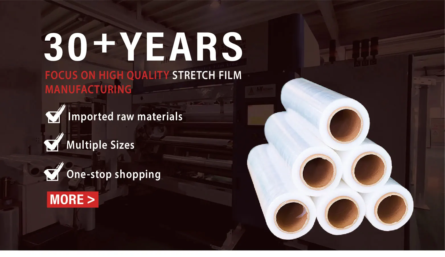 2024  Factory Industrial Pallet Packing Pack Polyethylene Transparent Pallet Wrap Stretch Film Roll Hand PE Stretch Film