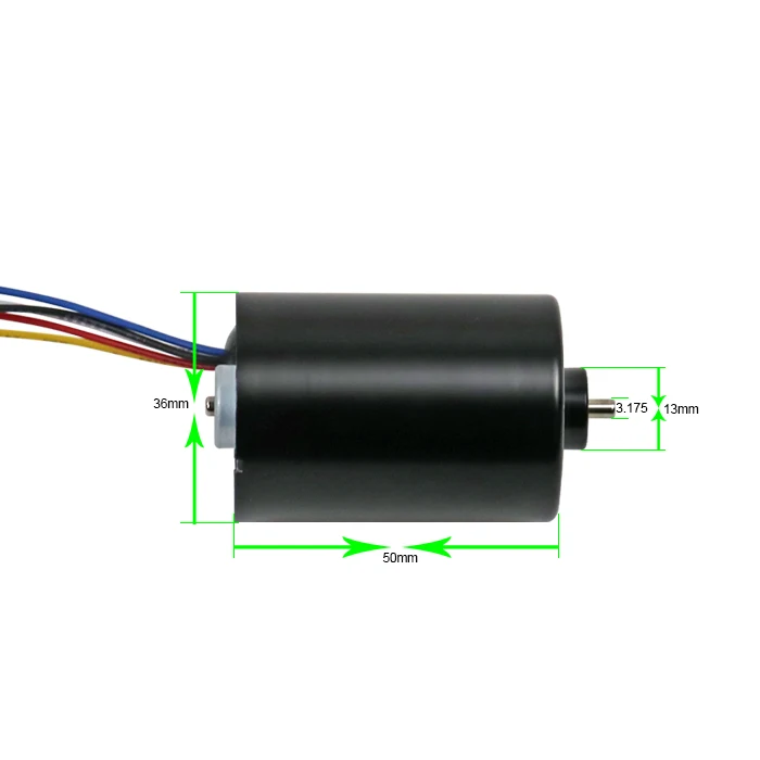 Mini Electric Custom 6/18/24 Volts 3650 High Torque High Performance Brushless DC Motor