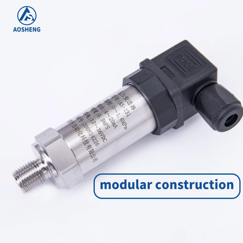 AOSHENG OEM AS-131 Low cost shock resistance 4-20ma output pressure sensor for air compressors