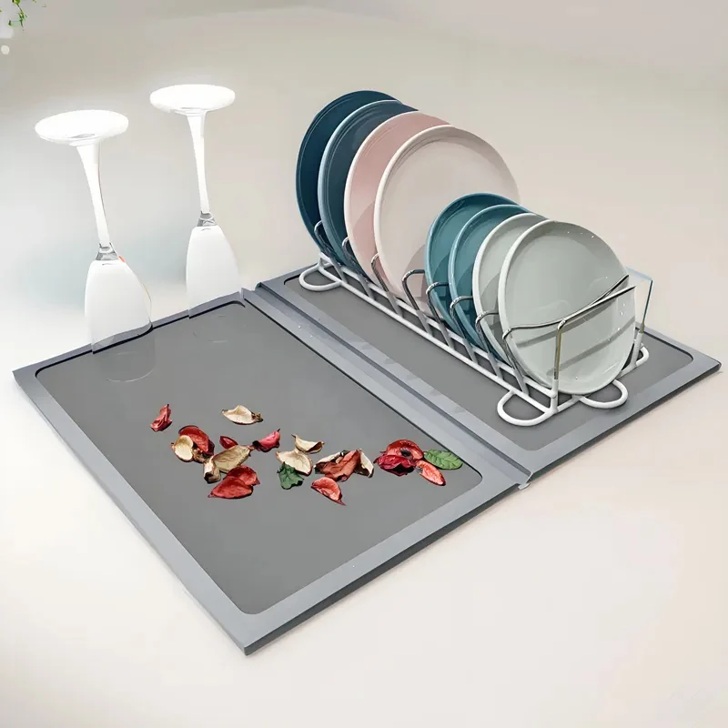 2 pcs stone drying mats stone drying tray for kitchen counter dishes