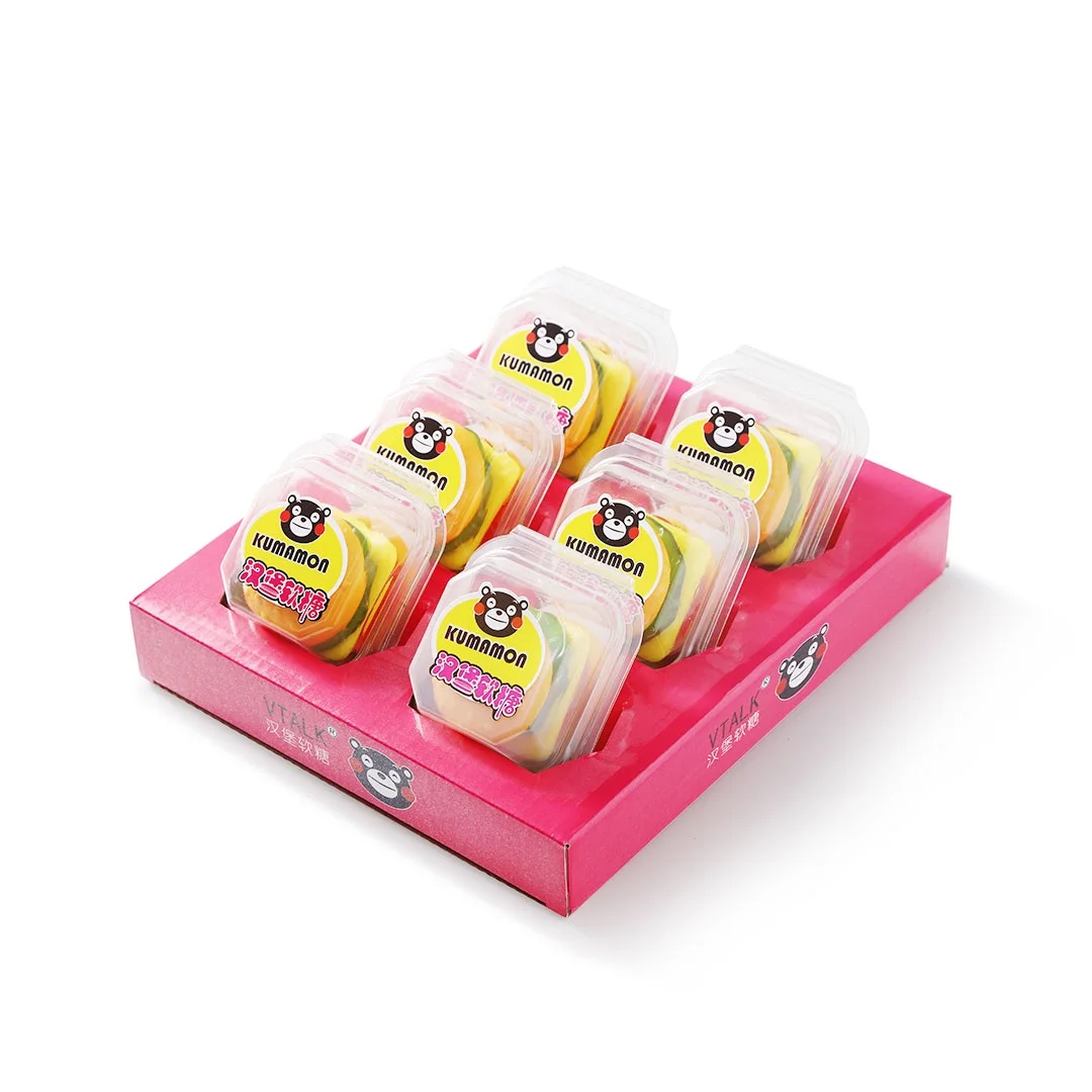 Popular Gummy Snack Fruit Gummy Candy Sweet and Sour Hamburger Gummy Candy