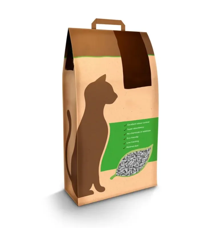 Hot Selling Pet Supplies Cat Litter Paper Bag Cat Litter Pellet Biodegradable Cat Litter Kraft Paper Bags For Household