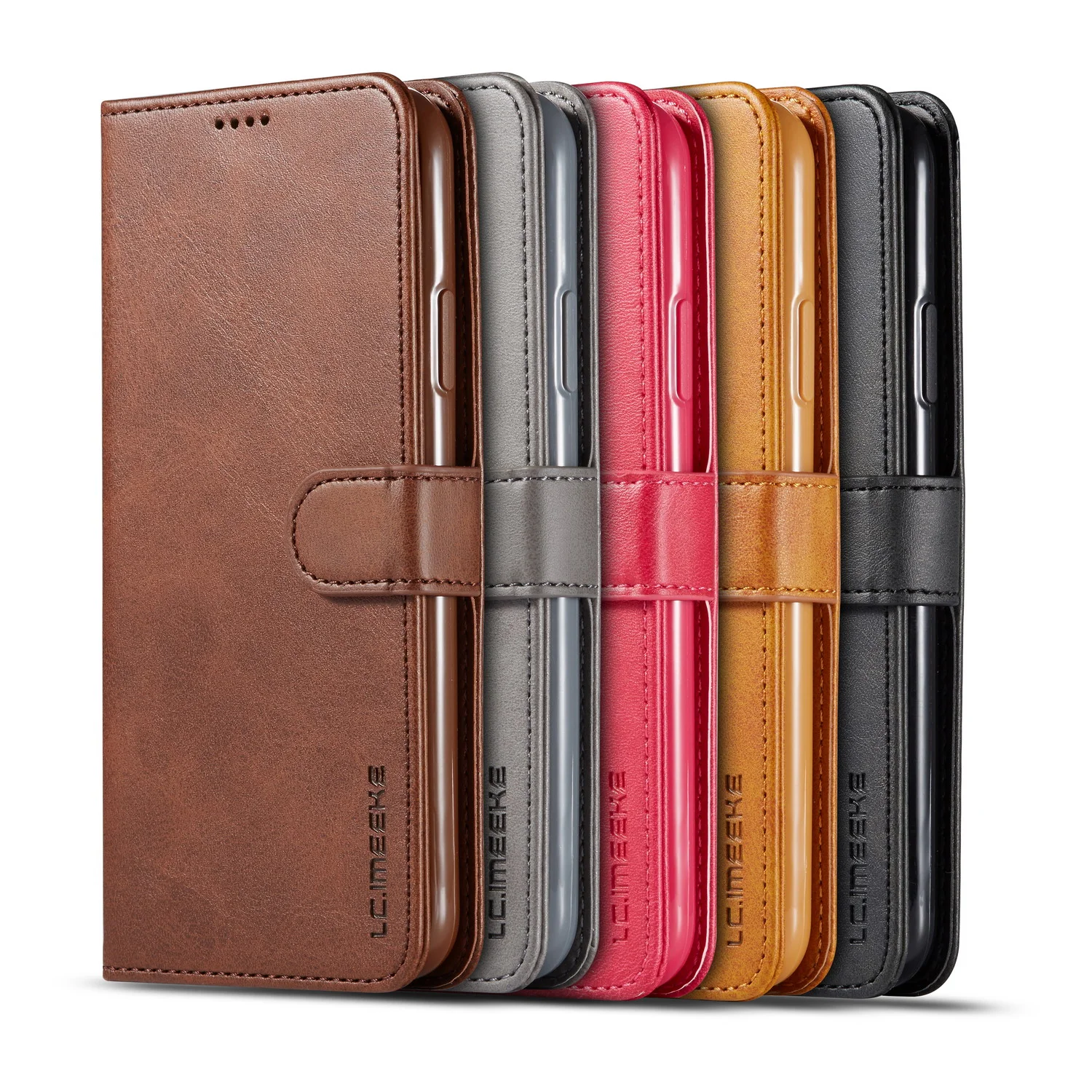 Leather Wallet Case for iPhone 14 13 12 Pro Max Mini 11 XS XR X SE 2020 8 7 6 6s Plus  LC.imeeke  Flip Cover Coque Card Slot
