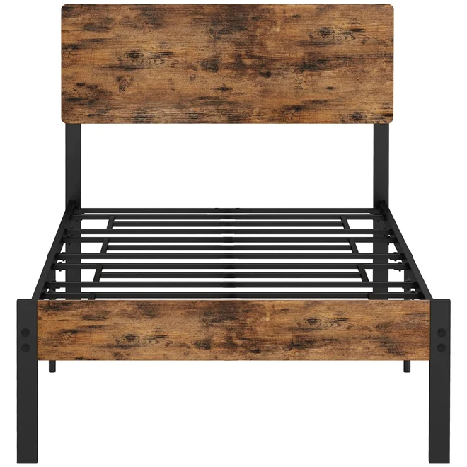 Wood Metal Bed Frame Queen Size Bed with King/Full/Queen/Twin Size