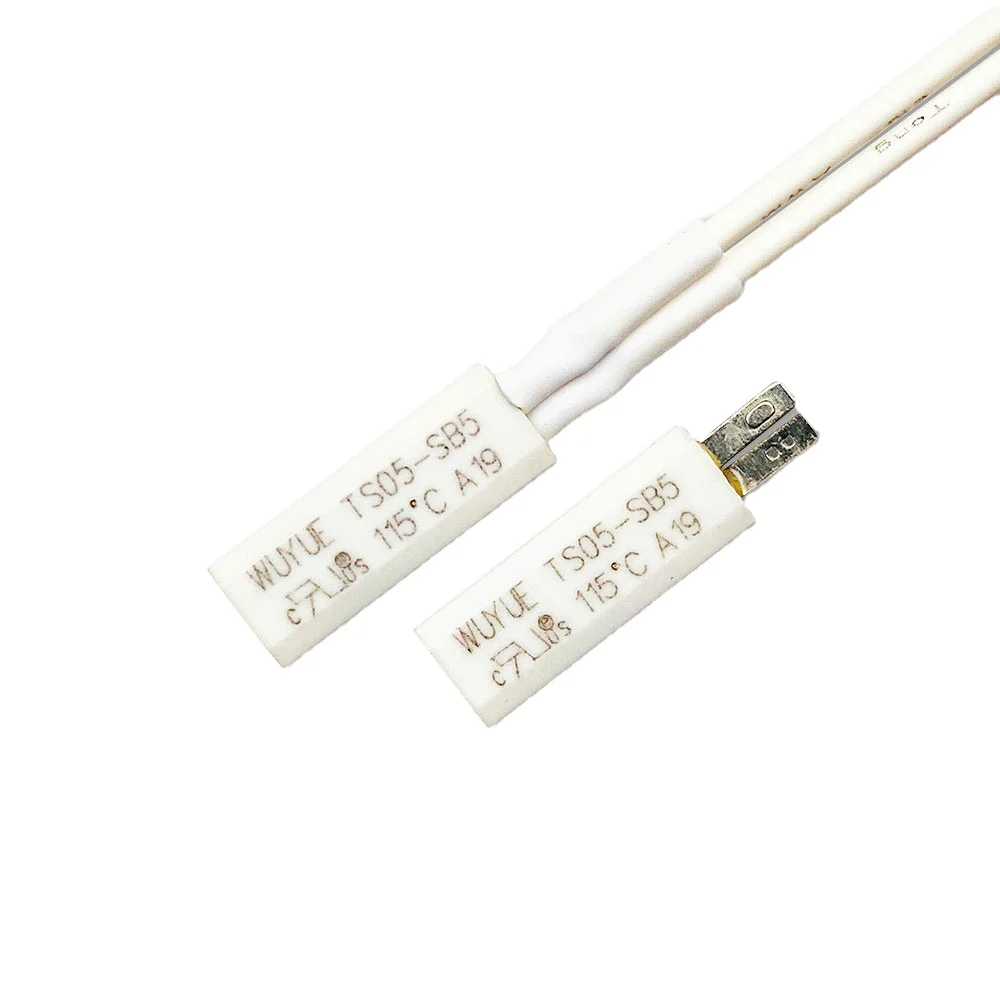 TS05-SB5 lead wire thermal protector for battery protector 75C~110C thermal protector