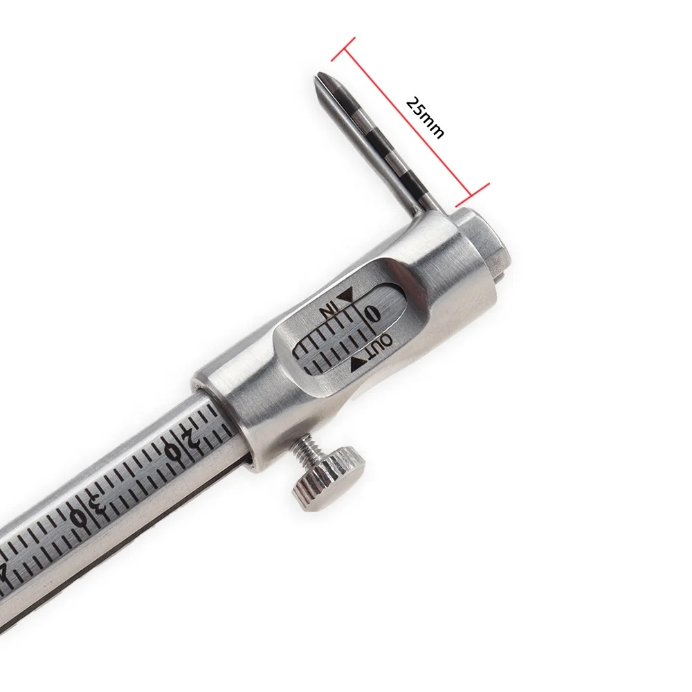 Dental Orthodontic Sliding Caliper Implant Measuring Gauge Ruler Scaler Round 0-80mm Dental  Measuring Instrument