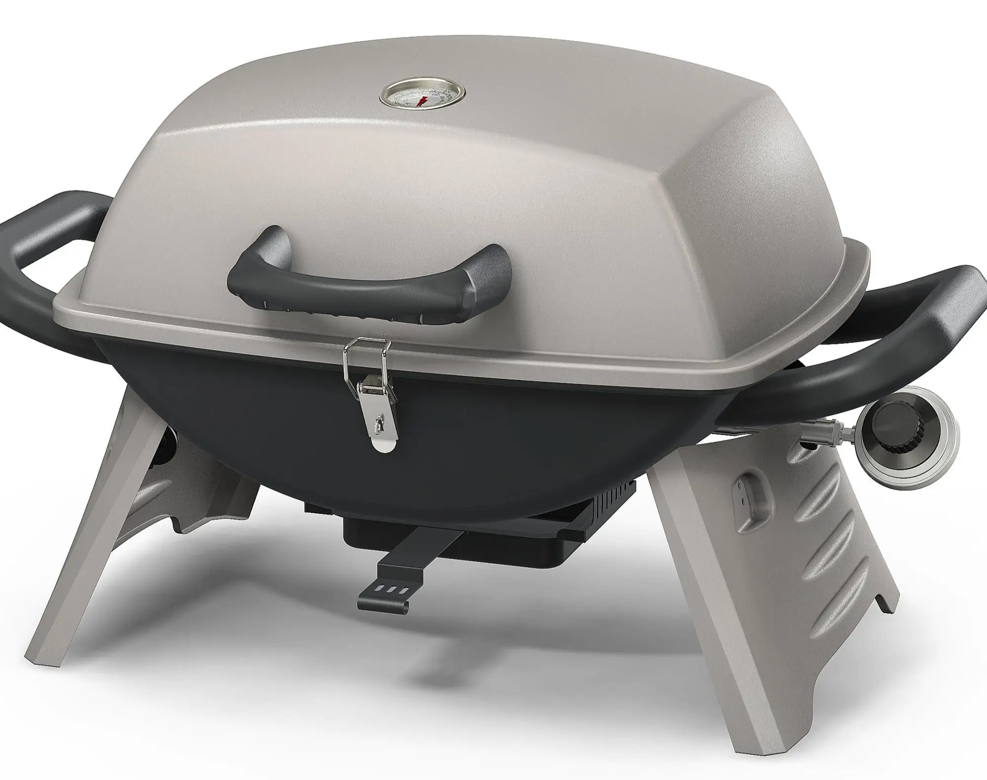 Grills Tabletop Propane Gas Grill for Outdoor Portable Camping Cooking with Two Foldable Shelves Tabletop Gas Grill