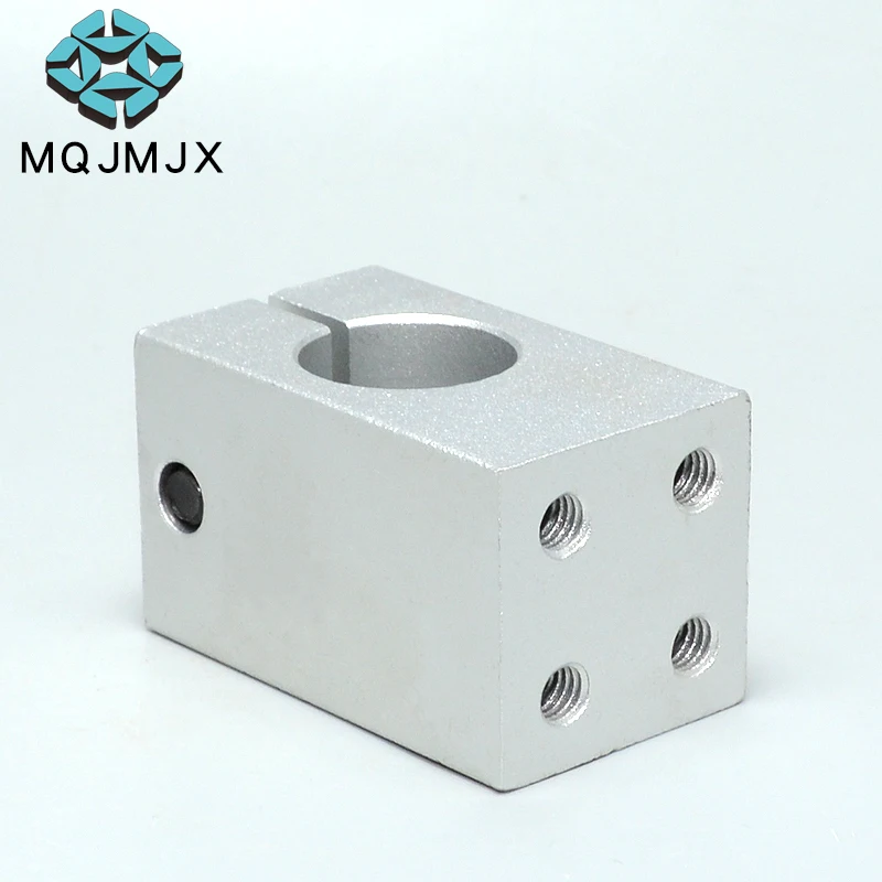 Aluminum Alloy Shaft Fixing Bracket Pillar Fixing Clamp with Threaded Parallel Guide Shaft Support Pipe Clamp Bearing Housing