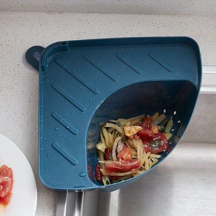 
Triangular kitchen shelf sink drain organizer storage holder Soap Shelf bathroom soap rack stand with Sucker Kitchen Accessory 