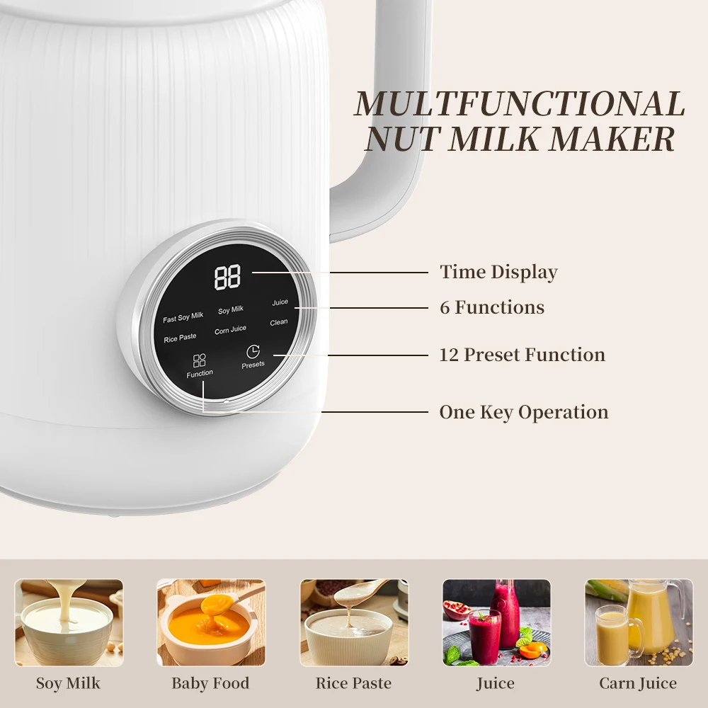 Peanut Milk Making Blender Small Size Soymilk Blender Multi function Soup Maker Nut Grain Milk Maker Nut Milk Making Machine